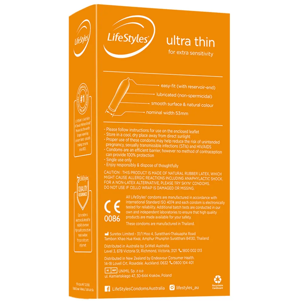 Ansell LifeStyles Ultra-Thin Latex Condoms
