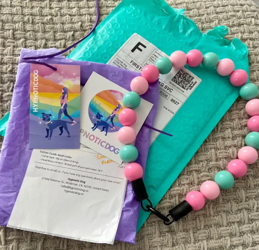 Cotton Candy Acrylic Bead Collar