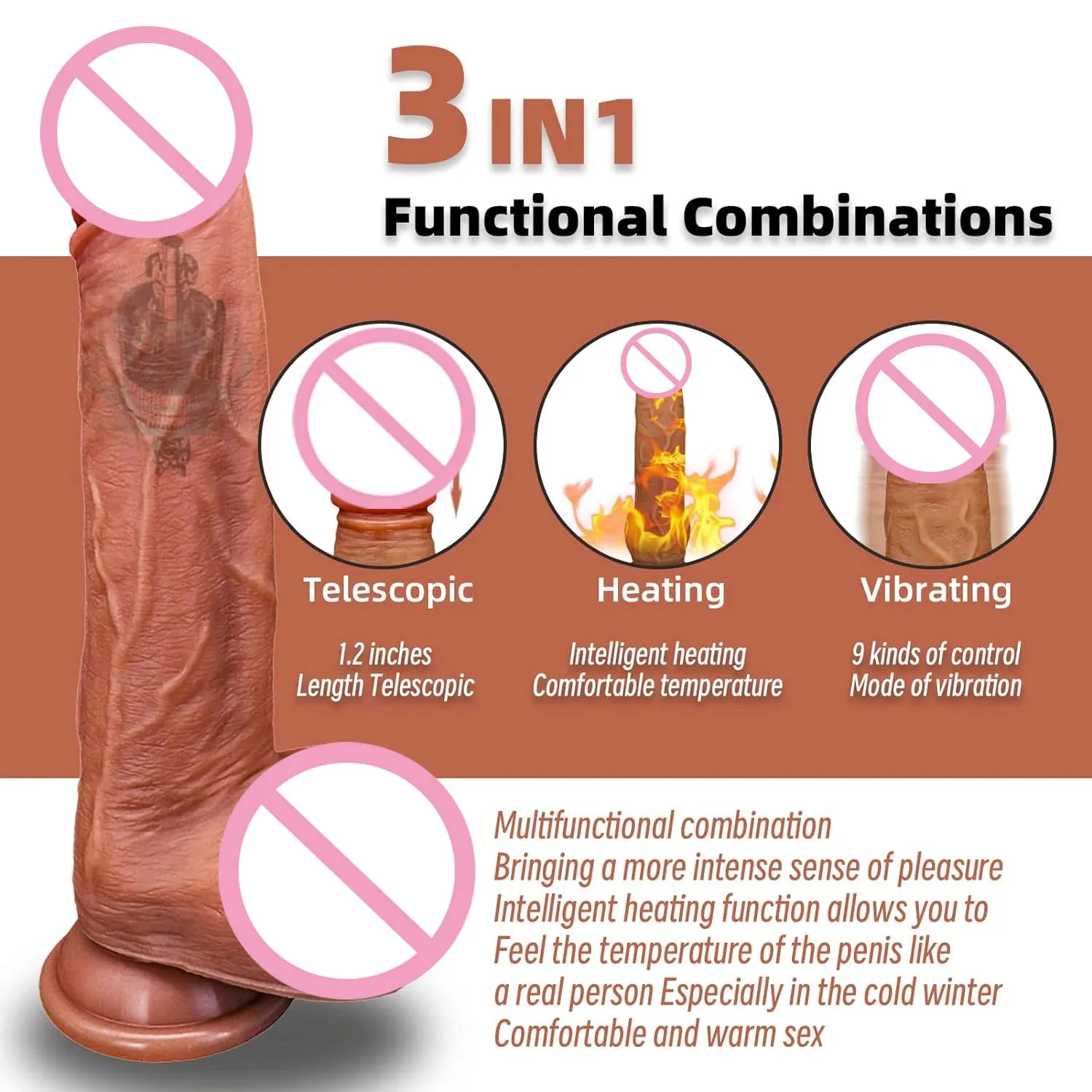 Realistic Vibrating Dildo Remote Control Dildo Vibrator
